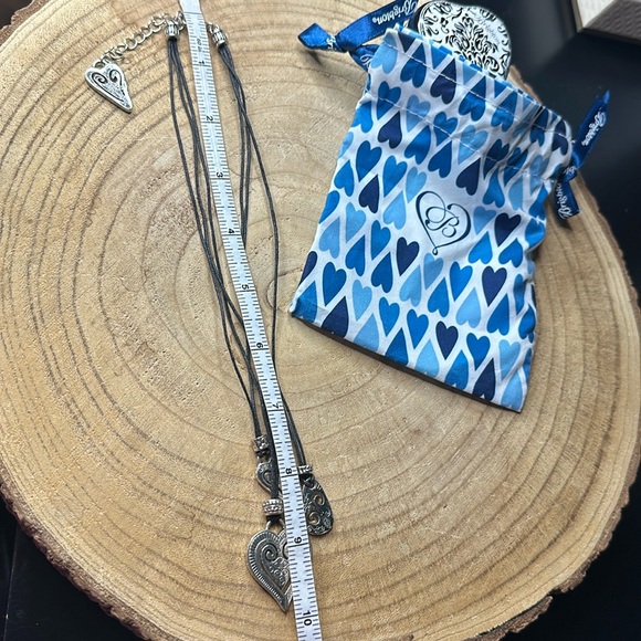 Brighton Triple Layered Black Rope Silver Pendant Necklace - Picture 7 of 8